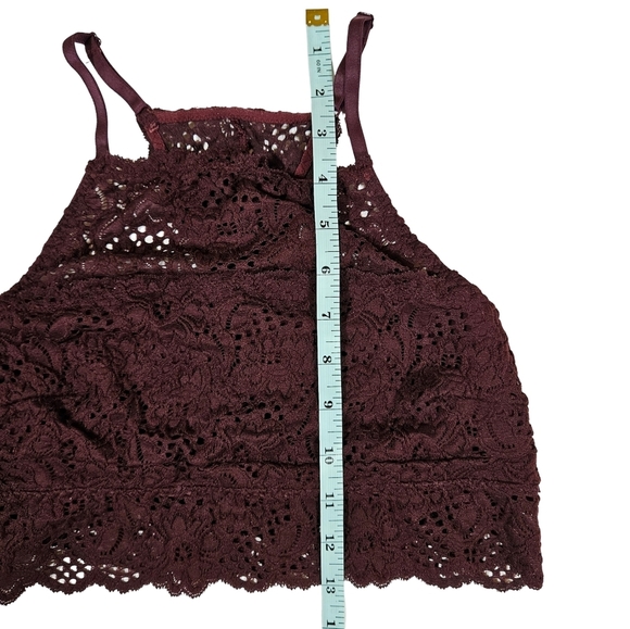 Aeri Racerback Lace Bralette, Burgundy, Medium - Picture 10 of 10